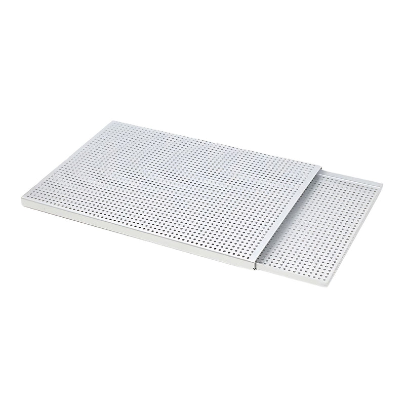 ANYGLEAM Baking Tray Silver 1.5mm Rectangular Perforated Pastry Sheet Pan With Hole