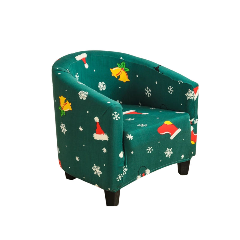 Anyseat Chair Cover Green Christmas Design Dust Proof Tub Slipcover Home Decor