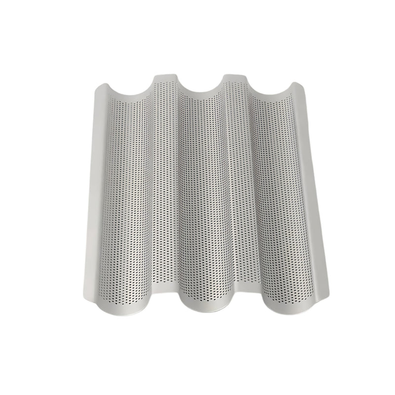 ANYGLEAM Baking Tray 3 Loaf Non Stick Perforated Oven Pastry Pan Molder With Hole