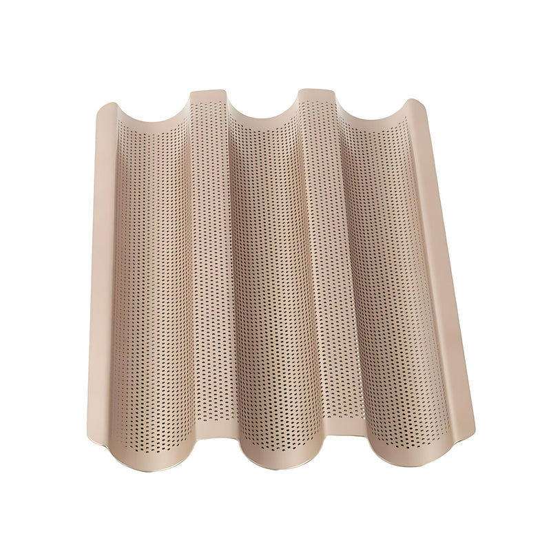 ANYGLEAM Baking Tray 3 Loaf Non Stick Perforated Oven Pastry Pan Molder With Hole