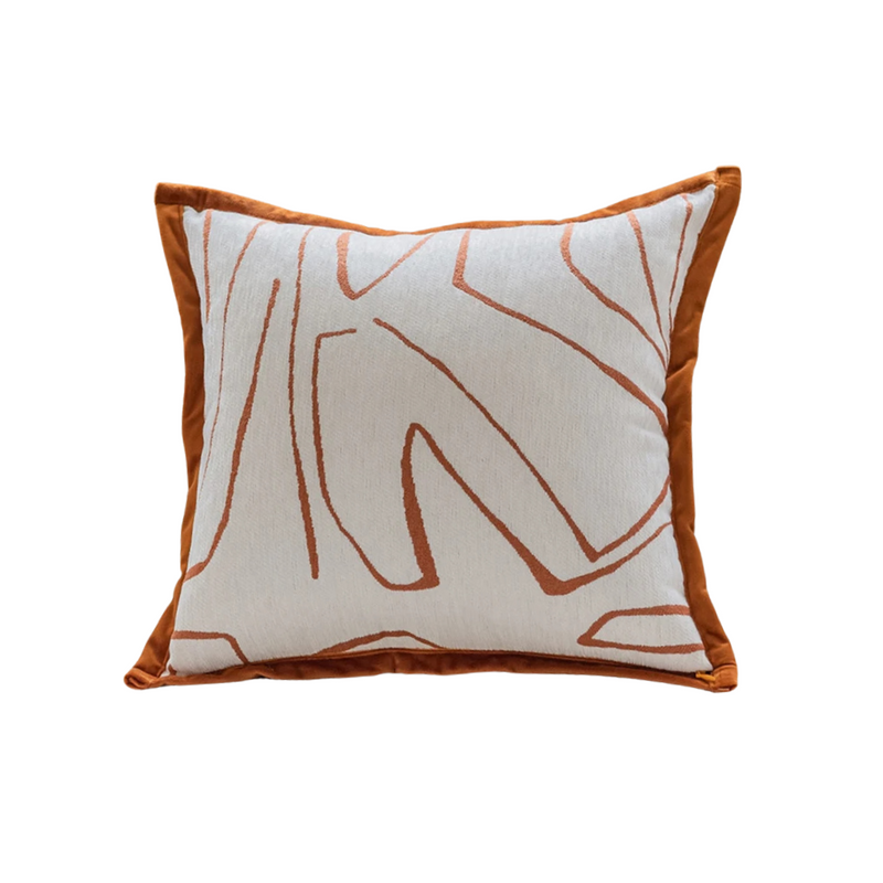 Anypillow Pillowcase White With Orange Abstract Line Print Decorative Cushion Cover
