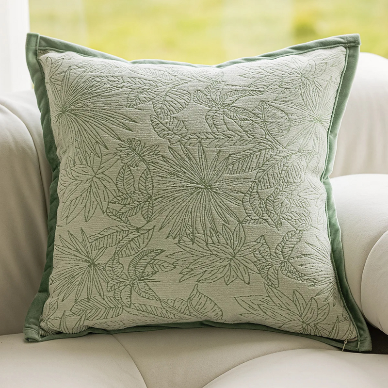 Anypillow Tropical Leaf Plush Pillowcase Cushion Cover