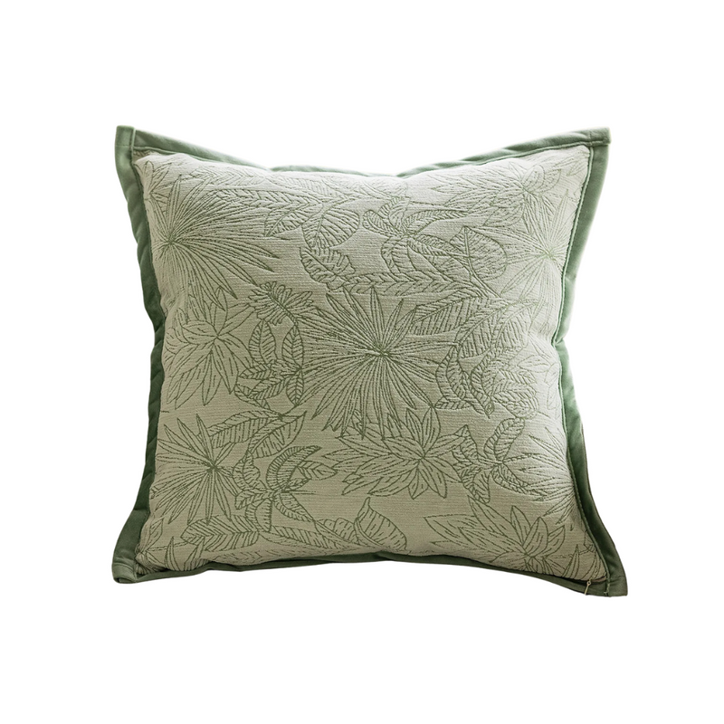 Anypillow Tropical Leaf Plush Pillowcase Cushion Cover