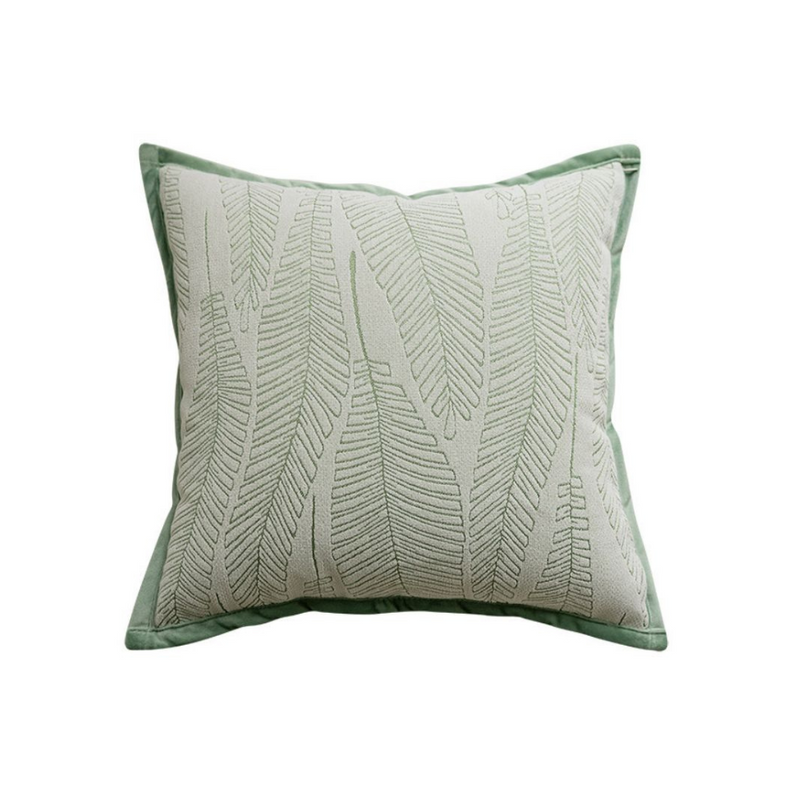 Anypillow Leaf Embroidered Plush Pillowcase Cushion
