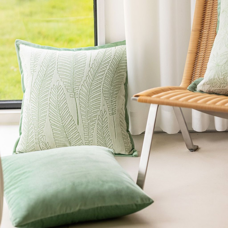 Anypillow Tropical Leaf Plush Pillowcase Cushion Cover