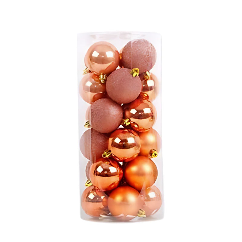 ANYHOUZ Christmas Balls Orange Shiny Hanging Décor Ornaments