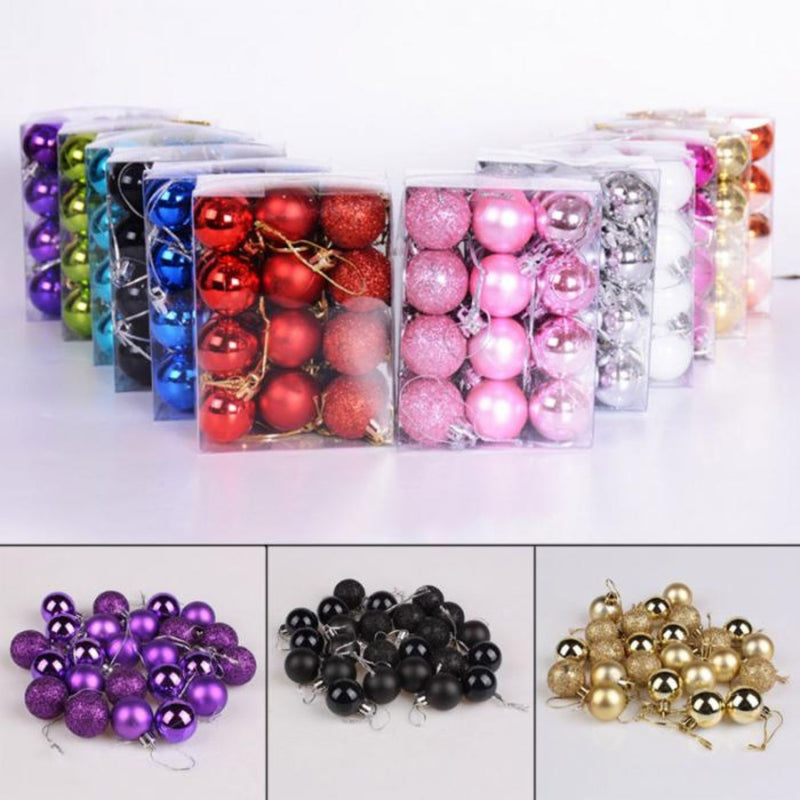 ANYDECO Christmas Balls Sky Blue Shiny Hanging Décor Ornaments