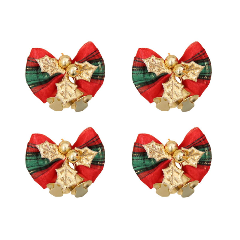 ANYHOUZ Christmas Golden Green Bow Bell Ornament Hanging Pendant