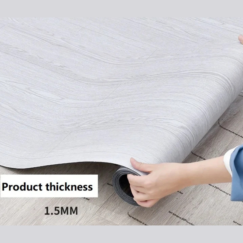 ANYHOUZ Vinyl Floor Tile 40x300cm Dark Brown Wood Grain Waterproof