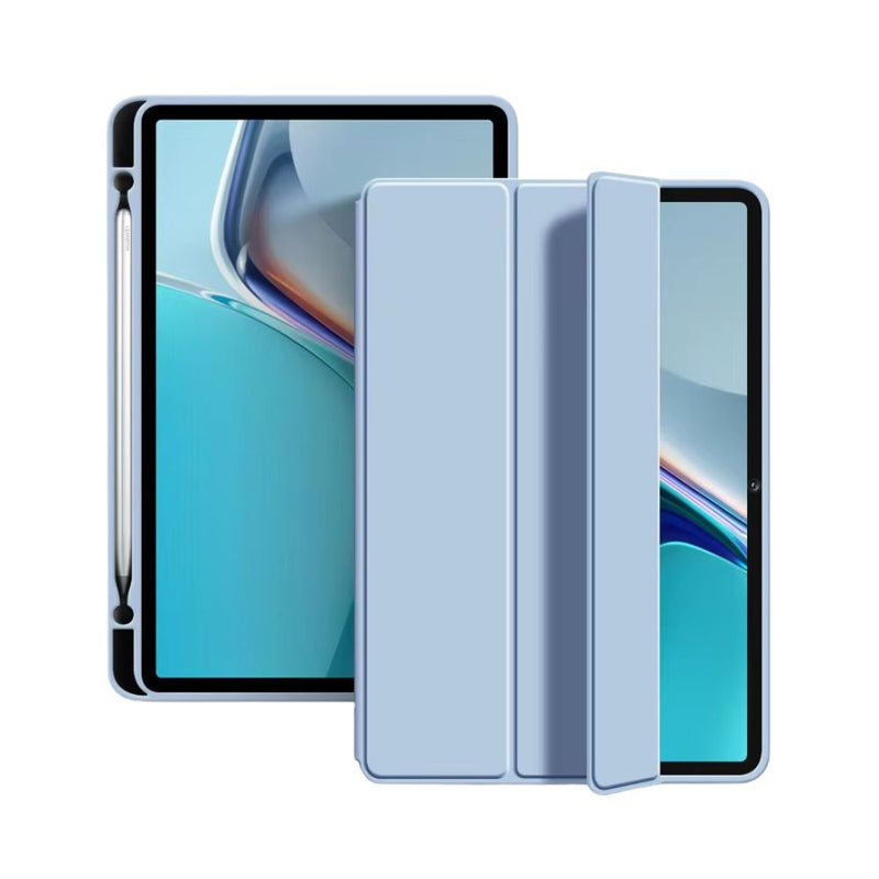 ANYMOB Huawei Tablet Case Ice Blue with Stylus Holder Silicone Cover for Matepad 11 2021 2023