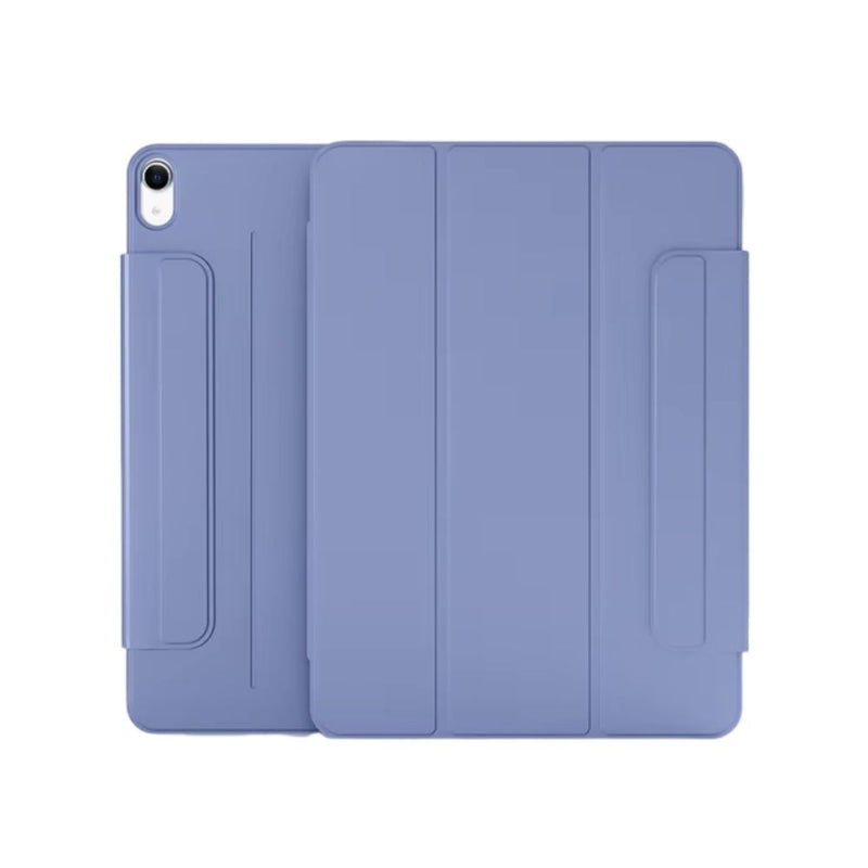 ANYMOB iPad Case Lavender Grey PU Velvet Smart Folio Magnetic Clip Protective Cover with 10th 10.9 film