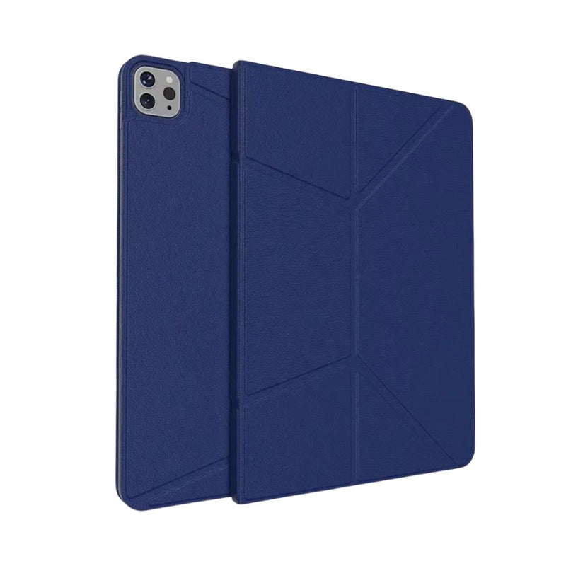 ANYMOB iPad Case Navy Blue Magnetic Clamp Folding Adjustable Stand Bracket Cover