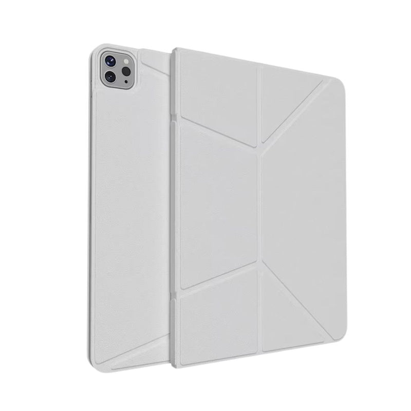 ANYMOB iPad Case Grey White Magnetic Clamp Folding Adjustable Stand Bracket Cover