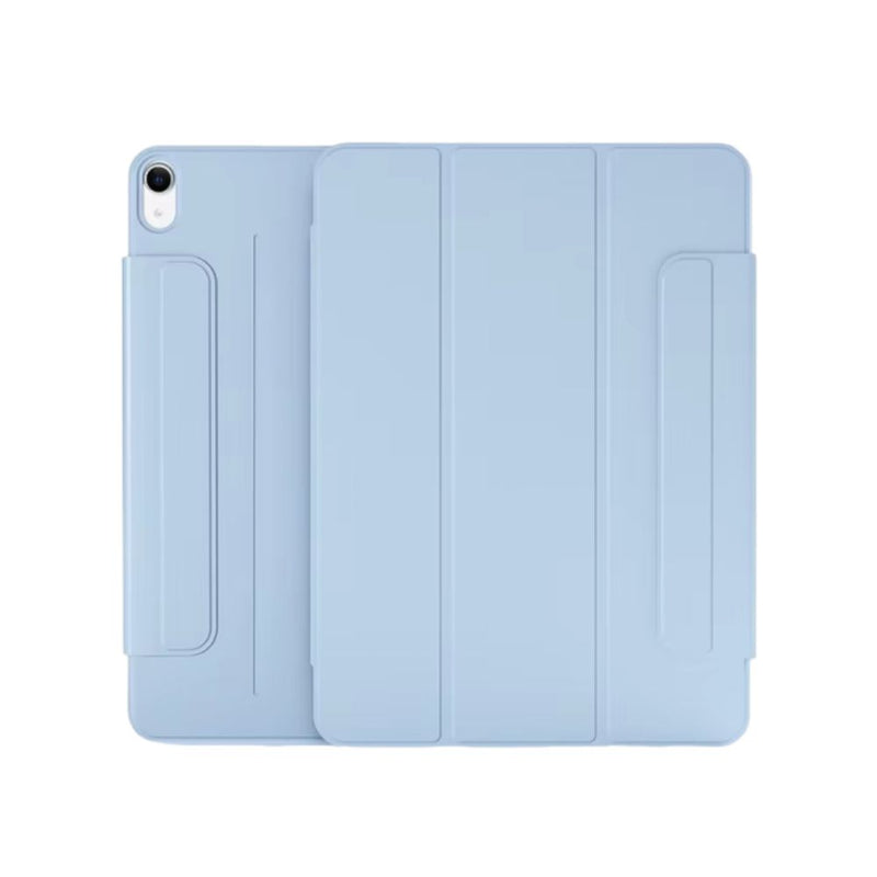 ANYMOB iPad Case Ice Blue PU Velvet Smart Folio Magnetic Clip Protective Cover with 10th 10.9 film