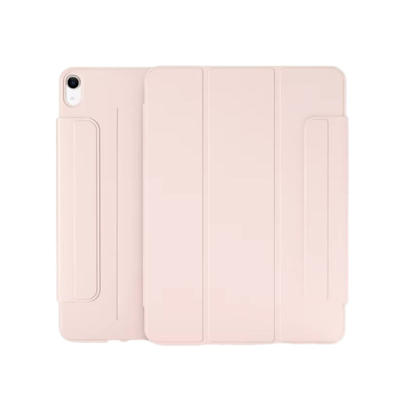 ANYMOB iPad Case Pink PU Velvet Smart Folio Magnetic Clip Protective Cover with 10th 10.9 film