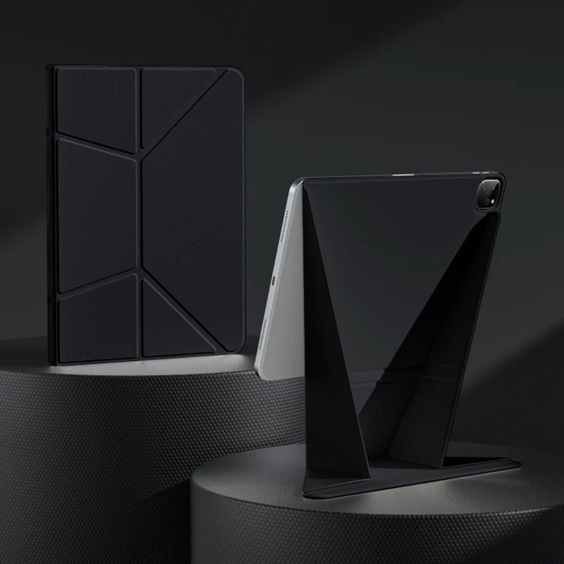 ANYMOB iPad Case Black Magnetic Clamp Folding Adjustable Stand Bracket Cover