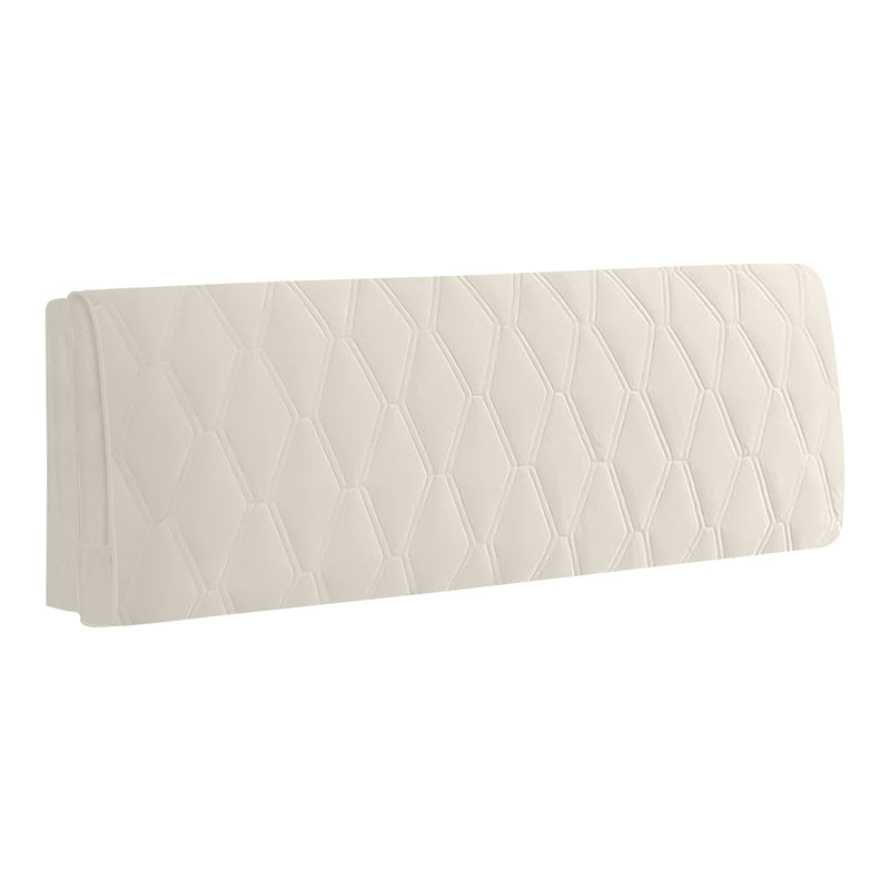 Anycozy Headboard Cover Beige Zigzag Pattern Super Soft Smooth Quilted Velvet Bed Back Dust Protector Cover 170x70cm