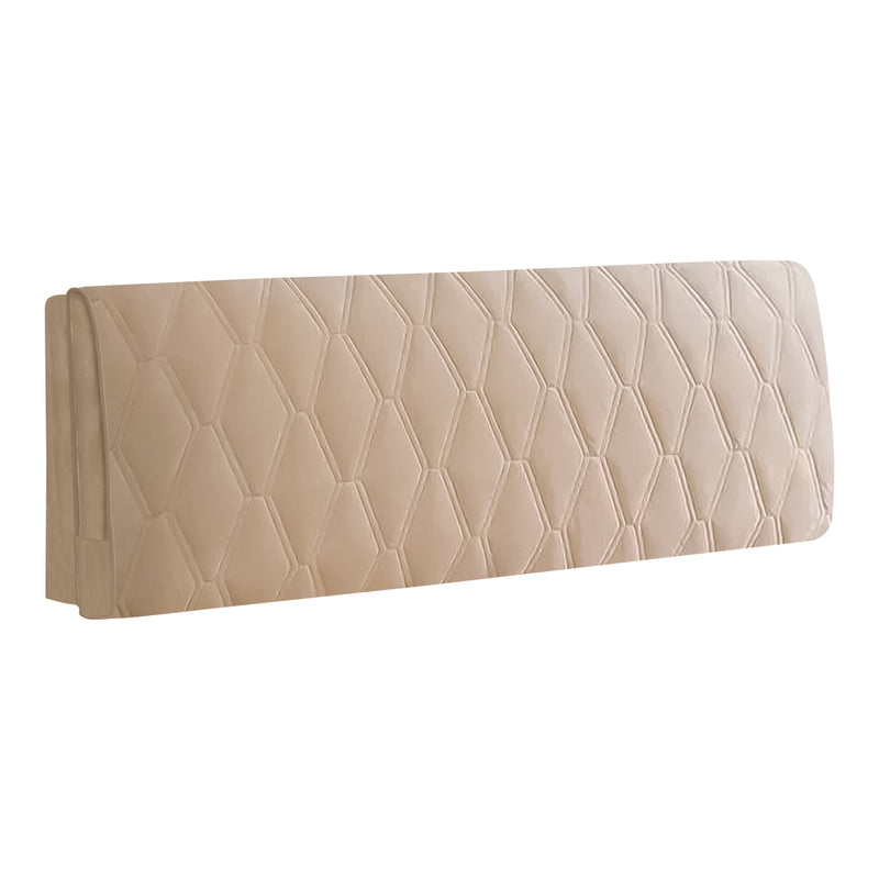 Anycozy Headboard Cover Khaki Zigzag Pattern Super Soft Smooth Quilted Velvet Bed Back Dust Protector Cover 150x70cm