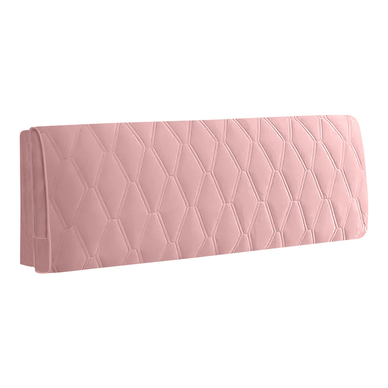 Anycozy Headboard Cover Pink Zigzag Pattern Super Soft Smooth Quilted Velvet Bed Back Dust Protector Cover 100x70cm