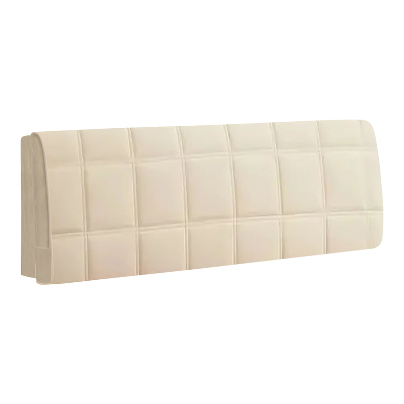Anycozy Headboard Cover Square Beige Super Soft Smooth Quilted Velvet Bed Back Dust Protector Cover 170x70cm