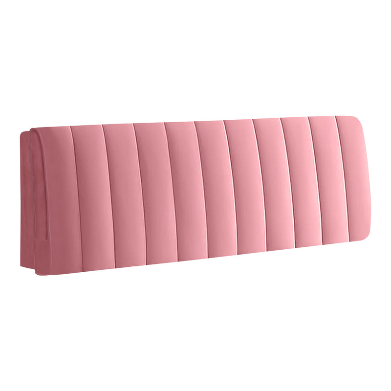 Anycozy  Headboard Cover Pink Short Plush Super Soft Smooth Quilted Velvet Bed Back Dust Protector Cover 100x70cm