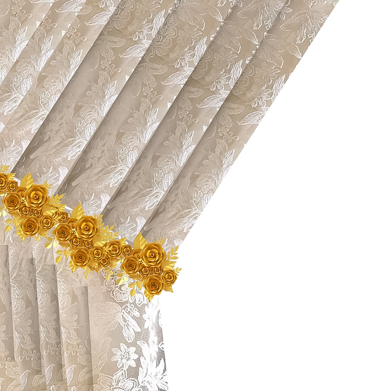 Anydrape Curtain White Rod Pocket Modern Fashionable Embroidered Sheer Curtains