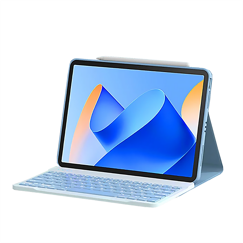 ANYMOB iPad Case Ice Blue Detachable Magnetic Bluetooth Keyboard with Protective Cover