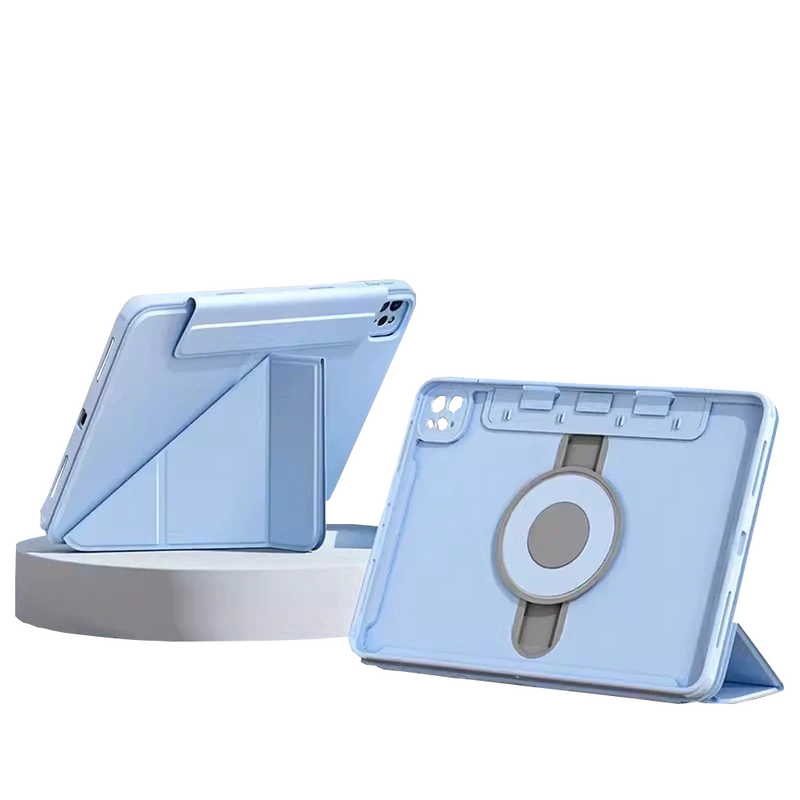 ANYMOB  iPad Case Blue Magnetic Detachable Keyboard with Slide Rail and Protective Cover