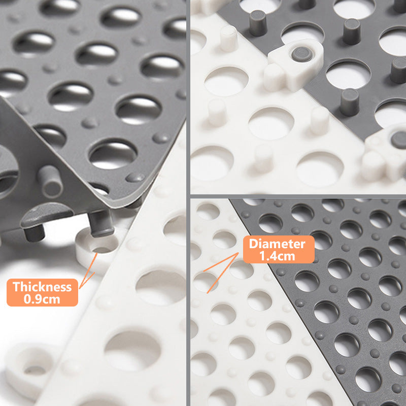 ANYHOUZ Splicing Mat Green 30x30cm 8Pcs Non Slip Foot Mat Waterproof Mat Stitching Foot Pad