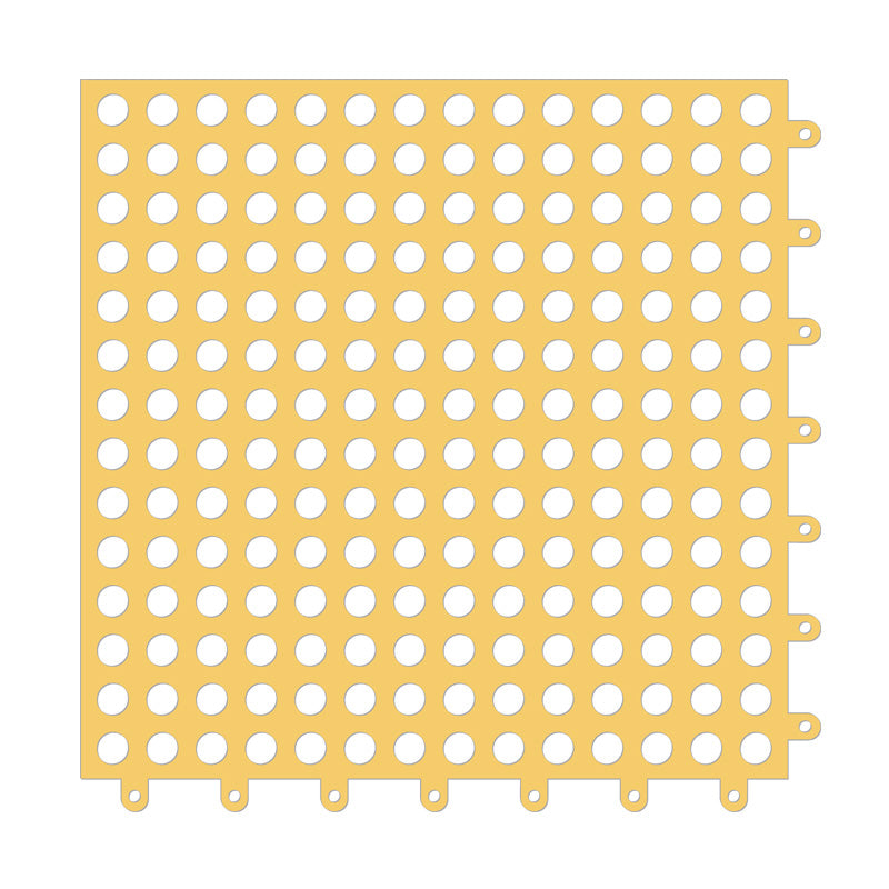 ANYHOUZ Splicing Mat Yellow 30x30cm 2Pcs Non Slip Foot Mat Waterproof Mat Stitching Foot Pad