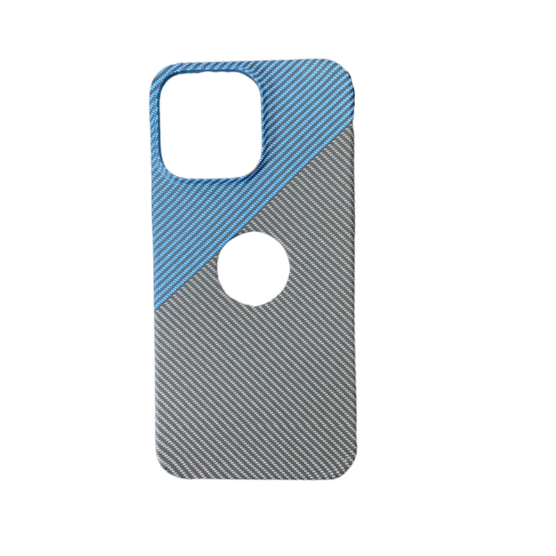 ANYMOB iPhone Case Black Blue Slim Carbon Fiber Stylish Protective Mobile Cover