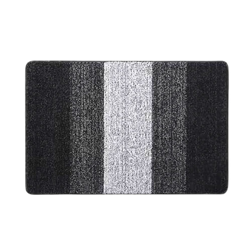 Anymat Doormat Black Stripe Non Slip Dirt Resistant Mat For Kitchen And Bathroom
