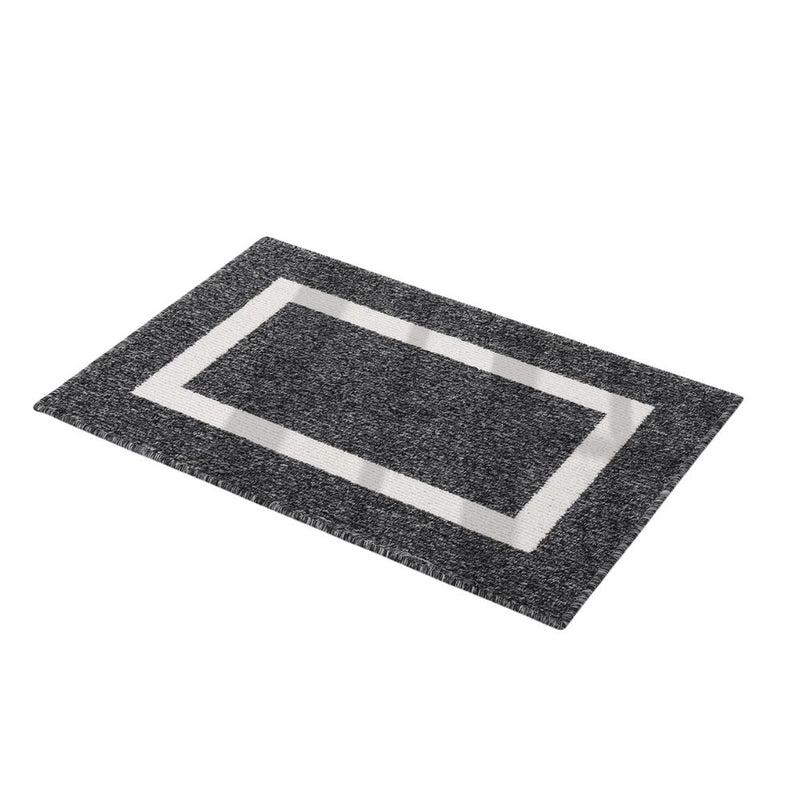 Anymat Doormat Black Non Slip Dirt Resistant Mat For Kitchen And Bathroom