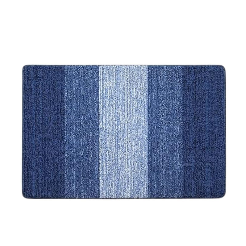 Anymat Doormat Navy Blue Stripe Non Slip Dirt Resistant Mat For Kitchen And Bathroom