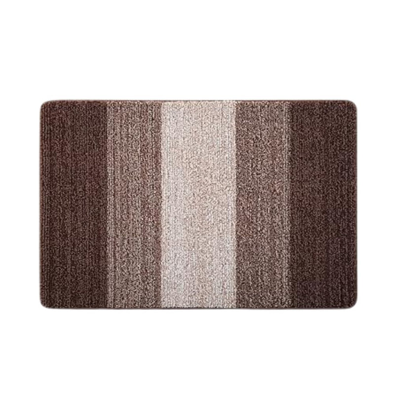 Anymat Doormat Brown Stripe Non Slip Dirt Resistant Mat For Kitchen And Bathroom