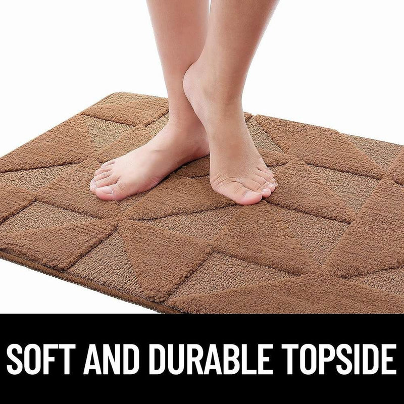 Anymat Doormat Black Geometric Non Slip Dirt Resistant Mat For Kitchen And Bathroom