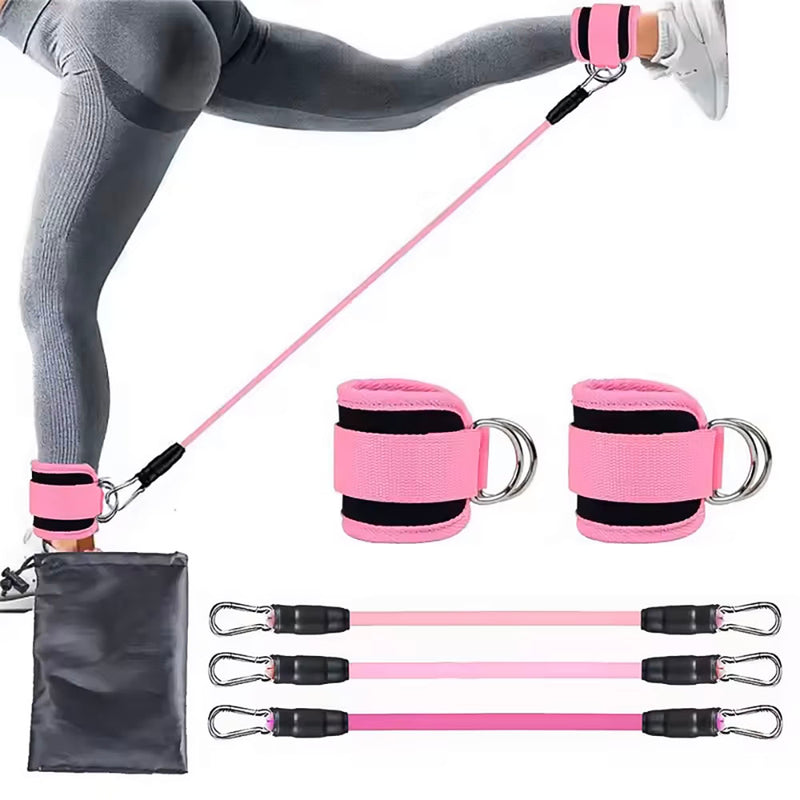 ANYFIT Yoga Band Set Ankle Straps Stretcher Resistance Pilates Fitness Tool