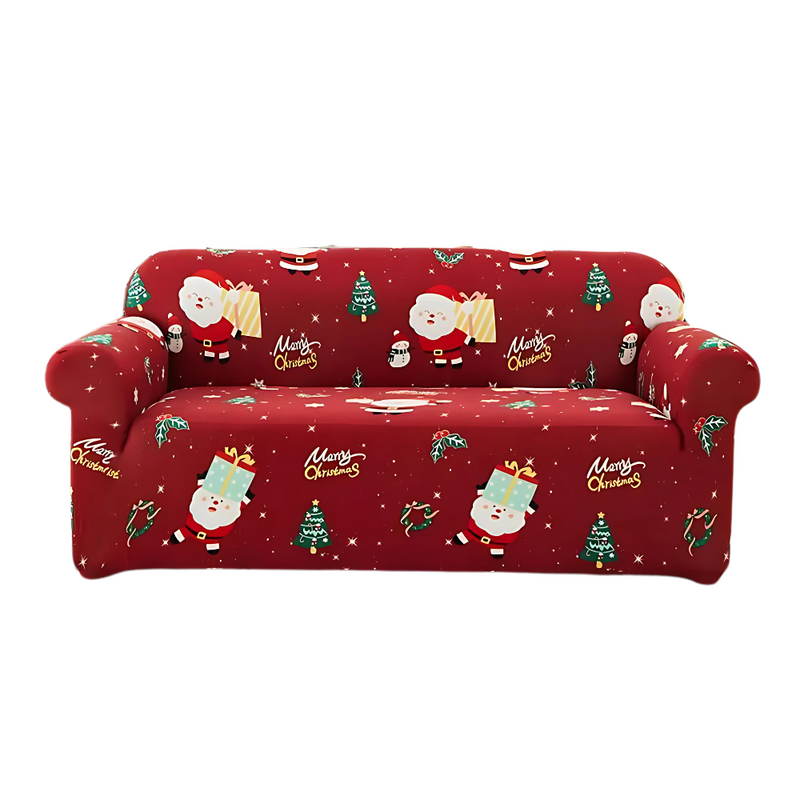 Anyseat Sofa Cover Red Festive Christmas Anti Dirt Elastic Couch Slipcover
