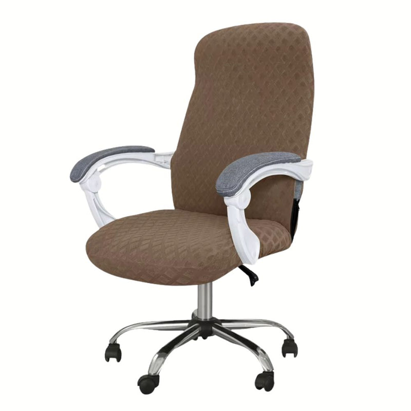 Anyseat Office Chair Cover Coffee Waterproof Anti Dirt Stretchable Spandex Jacquard Slipcover