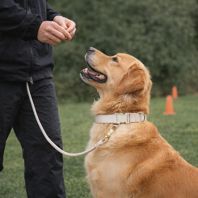 Anypet Dog Collar– White Stylish Pet Accessory