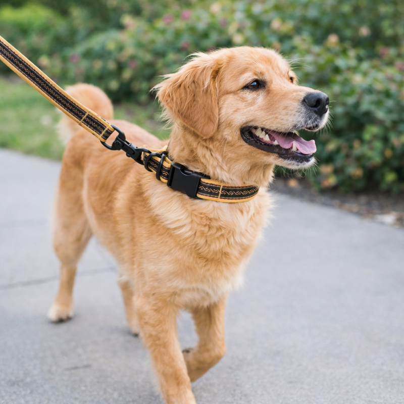 Anypet Dog Leash – Brown Mustard Rope Harness Lead for Training & Walking