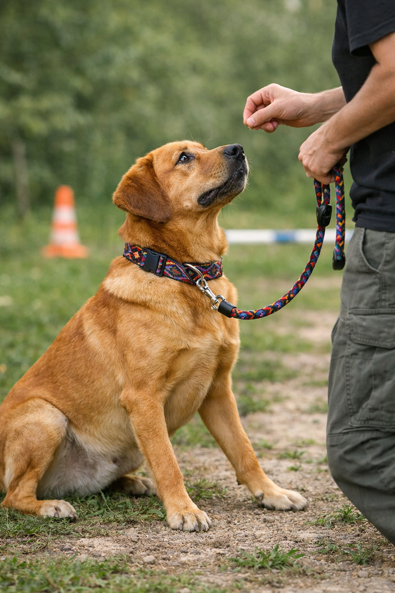 Anypet Maroon Art Dog Collar - Stylish Comfortable Dog Accessory