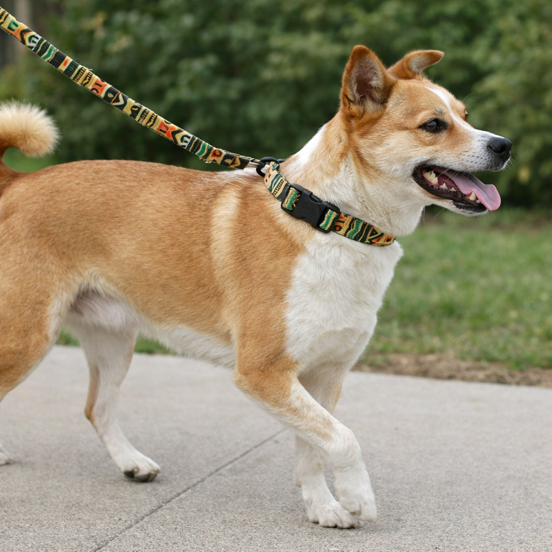 Anypet Multicolor Art Dog Collar - Stylish Comfortable Dog Accessory