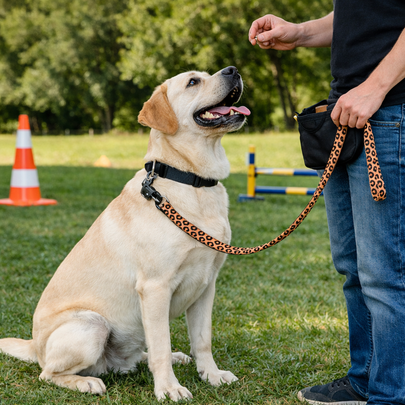 Anypet Brown Leopard Dog Leash - Stylish Comfortable Dog Accessory