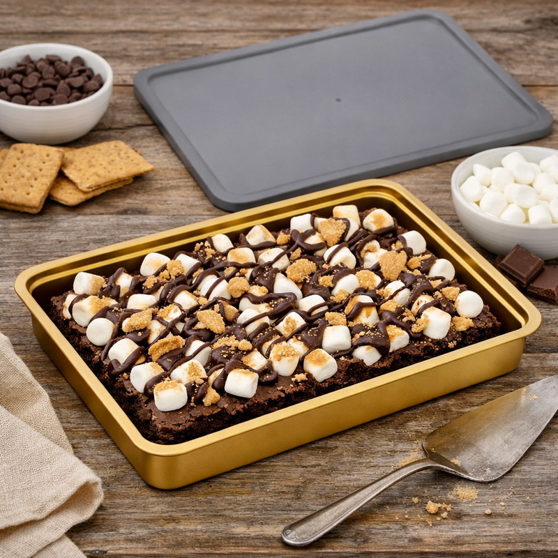 Anygleam Gold Stainless Steel Crisper Box – 1Pc Food Grade Food Storage Container with Lid