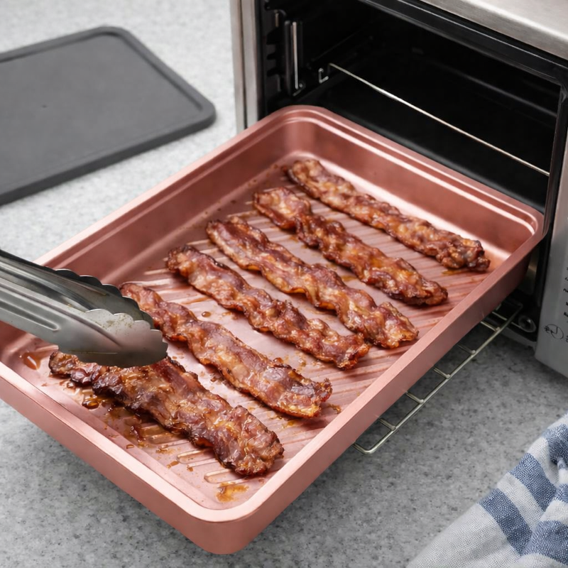 Anygleam Rose Gold 2Pcs Food Grade Stainless Steel Crisper Box Food Storage with Lid