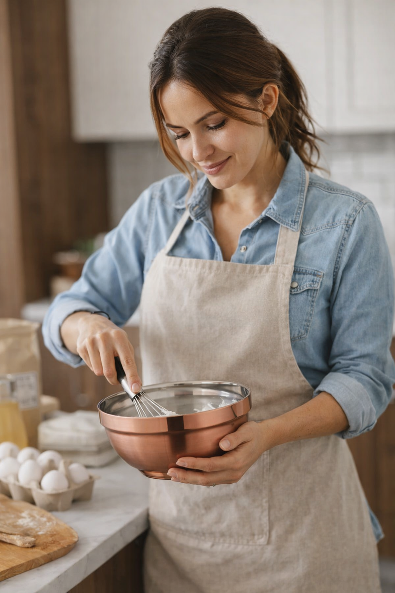 Anygleam Rose Gold Rice Bowls – 2Pcs Small Stainless Steel, Single-Layer Anti-Scalding Cooking Utensils