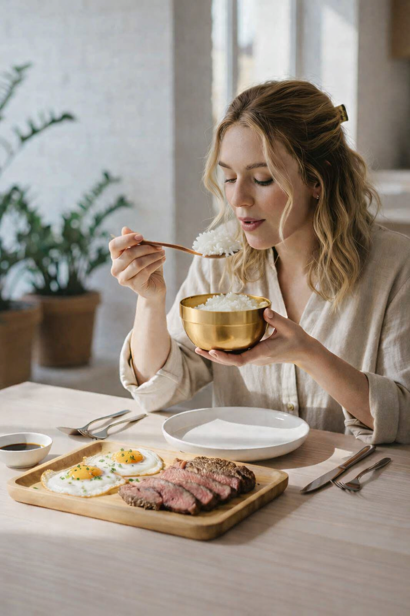Anygleam Gold Rice Bowls – 5Pcs Small Stainless Steel, Single-Layer Anti-Scalding Cooking Utensils