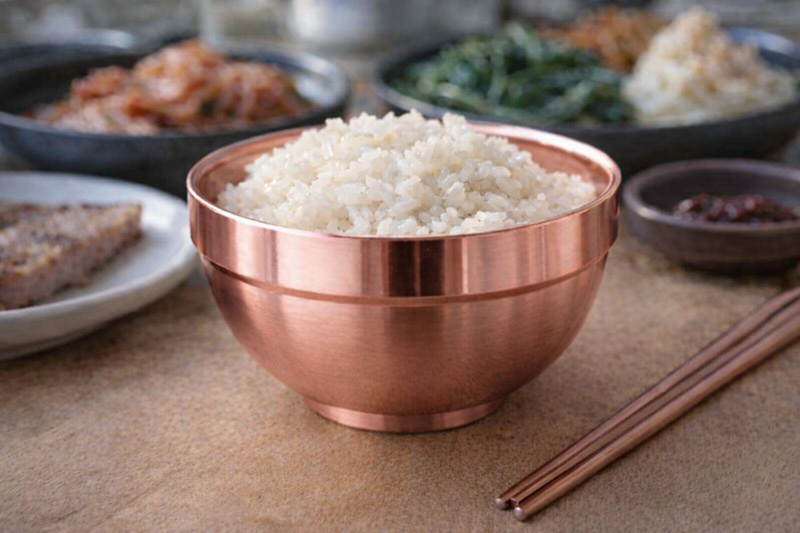 Anygleam Rose Gold Rice Bowls – 5Pcs Small Stainless Steel, Single-Layer Anti-Scalding Cooking Utensils