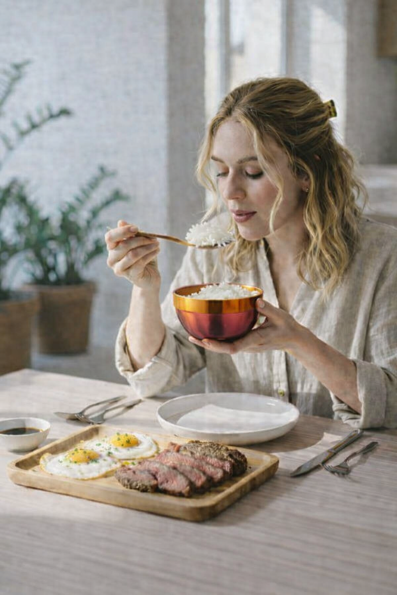 Anygleam Red Rainbow Rice Bowls – 5Pcs Small Stainless Steel, Single-Layer Anti-Scalding Cooking Utensils